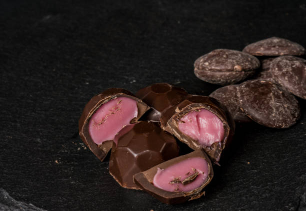 istock Homemade dried dewberry Belgian chocolates 1213534635