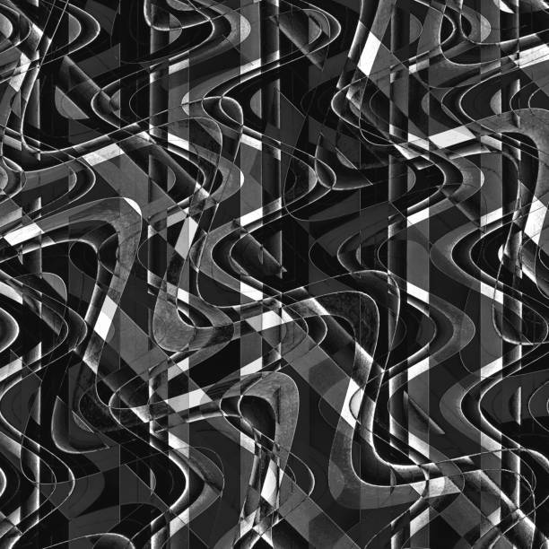 istock Black and White Intricate Geometric Print 1213534669