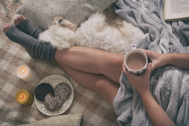 istock Woman lying on bed 1213537458