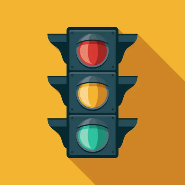 Vector illustration of Traffic Signal Icon