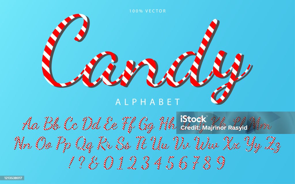 Candy Designs Lettering Sweet Candy Lettering Alphabet Stock Illustration - Download Image Now ...