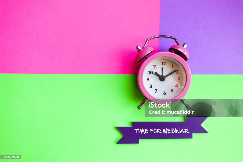 Time For Webinar, Business Concept Replay Stock Photo