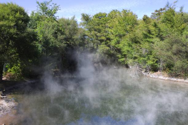 istock A steaming pond of water volcanically heated 1213550572