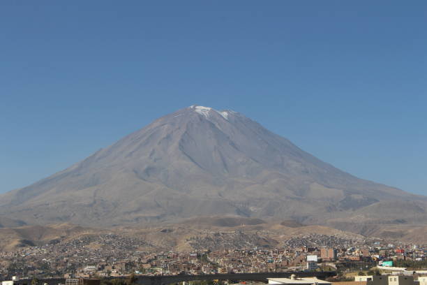 Volcano in Arequipa, Peru stock photo