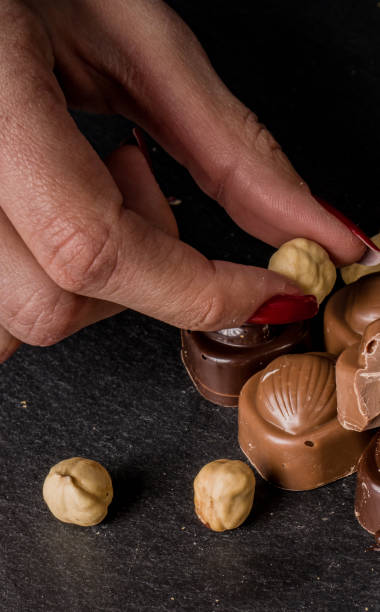 istock Homemade nut Belgian chocolates 1213554604