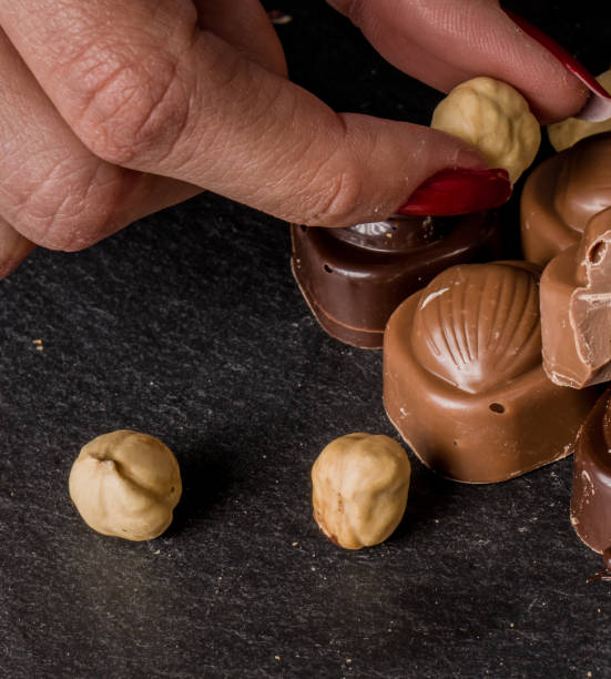 istock Homemade nut Belgian chocolates 1213554707