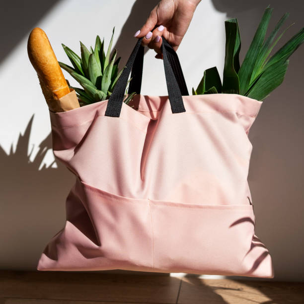istock bag with products in the interior, delivery  takeaway 1213561371