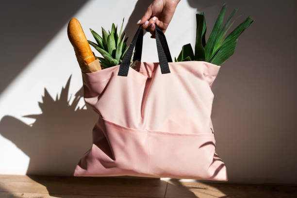 istock bag with products in the interior, delivery  takeaway 1213561399