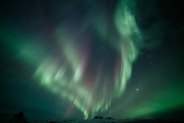 Northern lights in Iceland stock photo