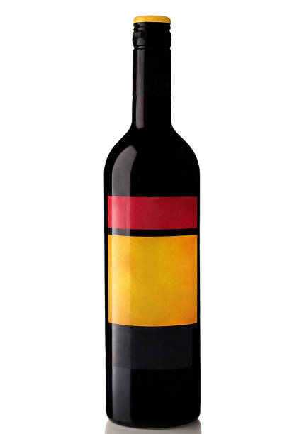 istock Bottle of wine on a white background 1213575736