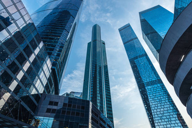 istock Modern skyscrapers at business district 1213577318