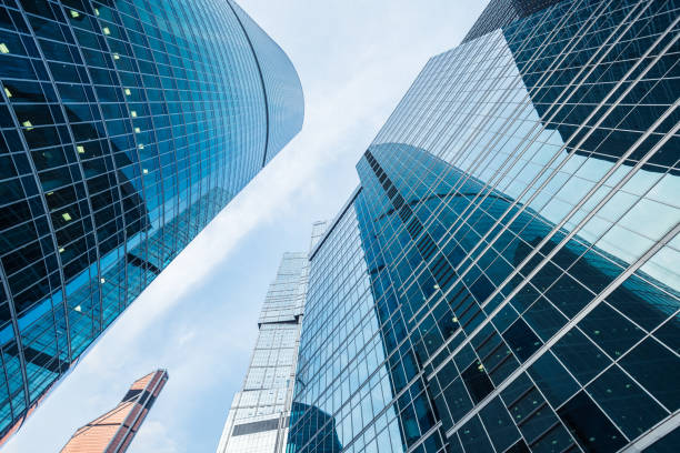 istock Modern skyscrapers at business district 1213577358