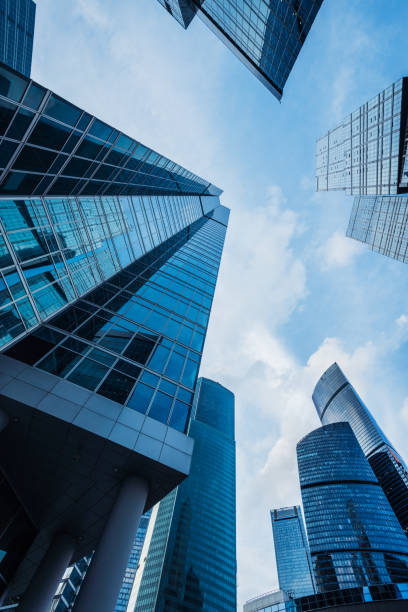 istock Modern skyscrapers at business district 1213577948