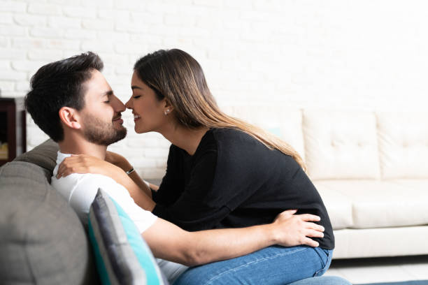 istock Happy Hispanic Heterosexual Couple At Home 1213582424