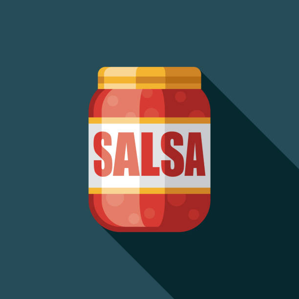 сальса приправа икона - tomato sauce jar stock illustrations