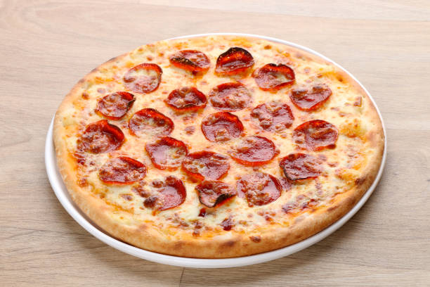 istock Pepperoni pizza - salami 1213582675