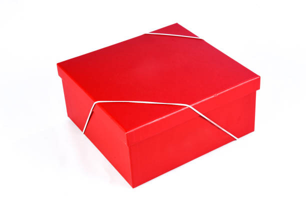 istock beautiful red gift box with closed lid with side view and space for text on white background 1213583492
