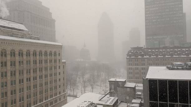 istock Snowstorm Day in Montreal 1213591019
