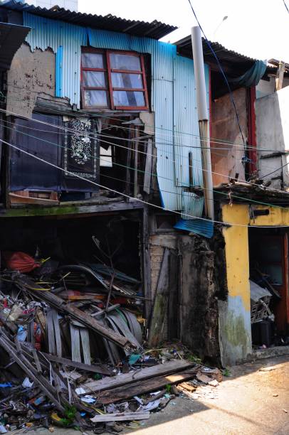 istock Very old building being demolished for reconstruction 1213593957