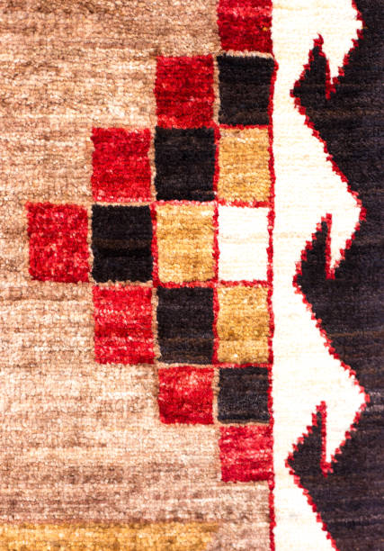 istock Traditional Vibrant Mexican Wool Woven Rug/Textile Detail (Close-Up) 1213595424