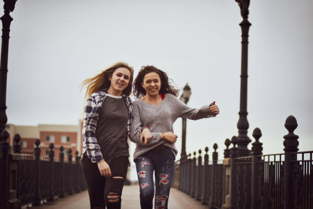 Images of teenage fraternal twin sisters spending the afternoon in Rome, Georgia.