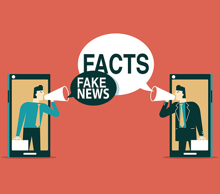 business concept with text Facts versus Fake News