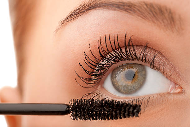 Beauty eye close up with glitter Short dof