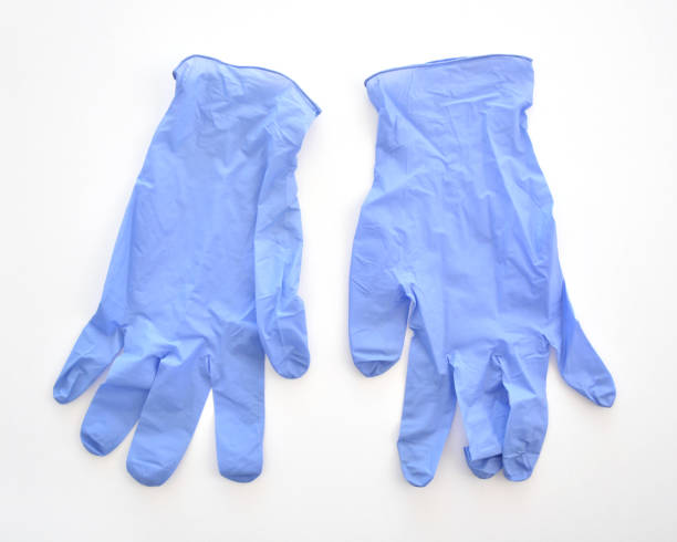 istock Disposable medical latex gloves 1213610570