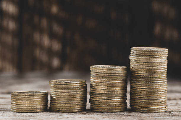 istock Stacks of coins growing 1213610687