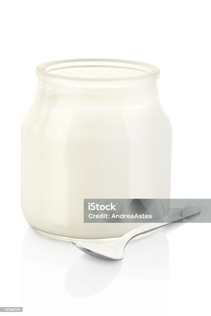 Pote de iogurte - Foto de stock de Iogurte royalty-free