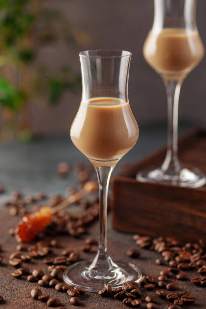 istock Irish cream or Coffee Liqueur and coffee beans. 1213611498