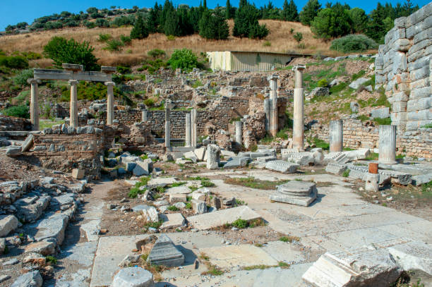istock Ancient stones and columns in Ephesus Ancient City 1213612455