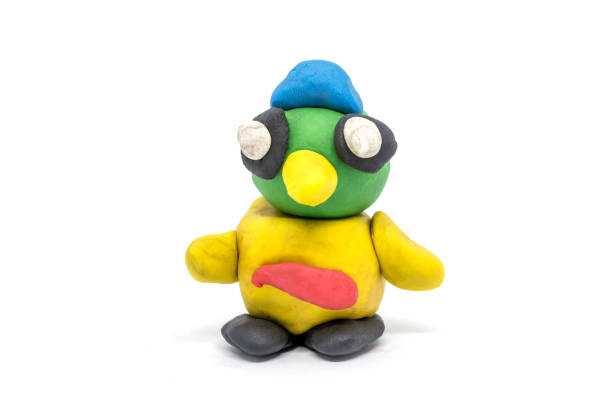 istock Play dough monster on white background 1213613936