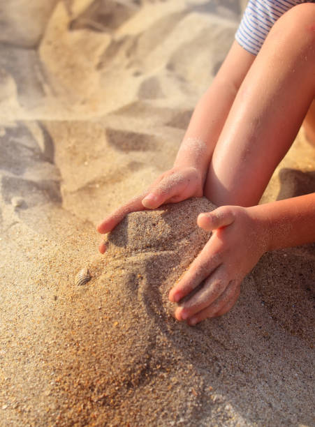 istock children's hands sand their feet on the beach 1213614032