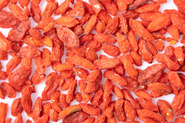 istock Dried goji berries isolated on white background 1213615940