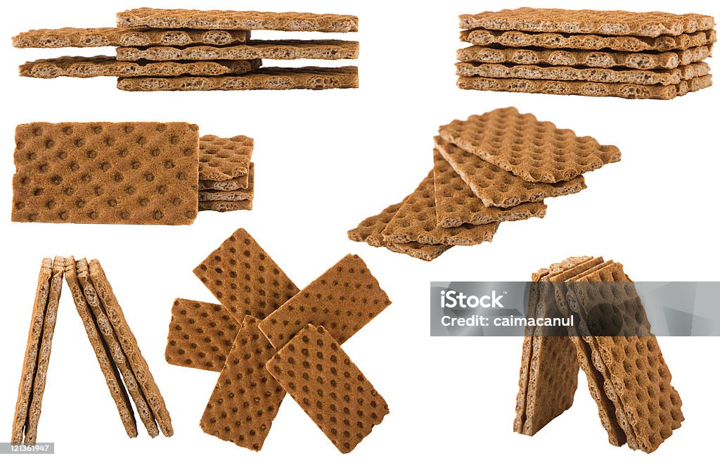 crack bread arranged in different shape  Appetizer Stock Photo