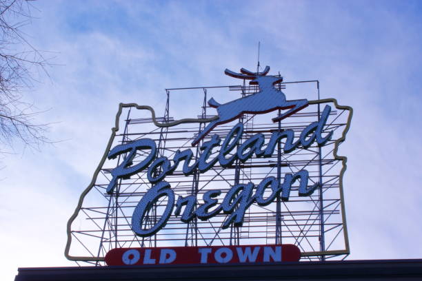 istock Portland Old town sign 1213619690