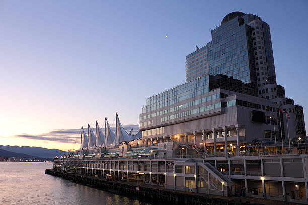 Canada Place Dawn, Vancouver stock photo