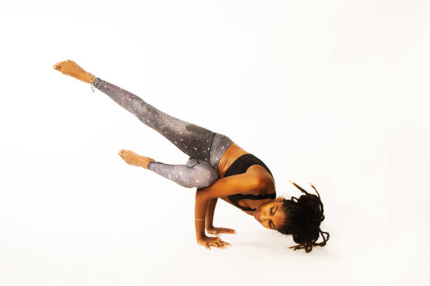 istock Yoga Side Crow with Extended side leg. 1213630635