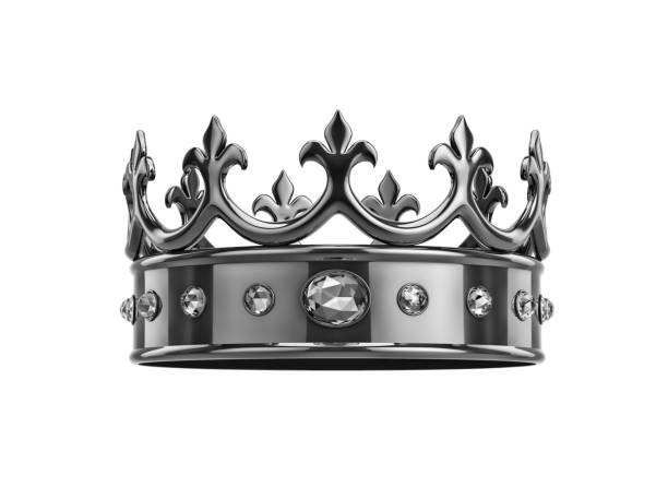 istock Black crown with gemstones isolated on white 1213632972
