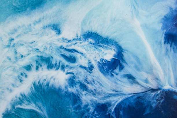 istock Ocean waves. Marine design illustration. Epoxy macro shot 1213634359