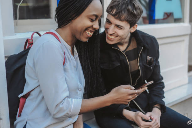 istock Cute, mixed race couple 1213636265