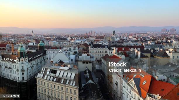 Aerial View Of Vienna Cityscape Stock Photo - Download Image Now - Vienna - Austria, Urban Skyline, Above