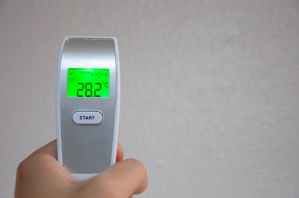istock Digital Infrared Thermometer for body temperature scan from Coronavirus Disease 2019 (COVID-19). 1213642518