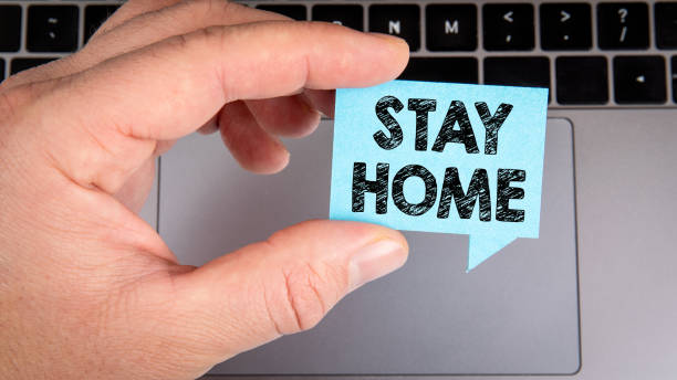 istock Stay Home. Work and study remotely. Spread of the virus and quarantine 1213642812