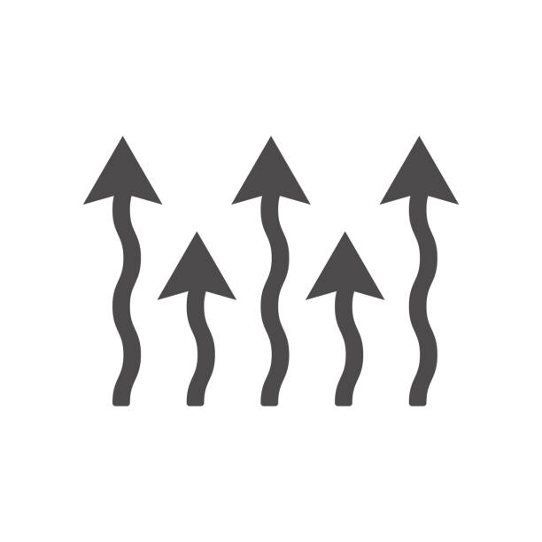 ilustraciones, imágenes clip art, dibujos animados e iconos de stock de icono de evaporación de humedad en estilo plano. ilustración vectorial. - evaporación