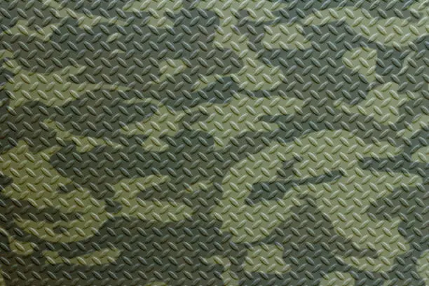 Steel plate painted with Russian military camouflage