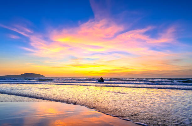 istock Dawn on the beautiful beach 1213649354