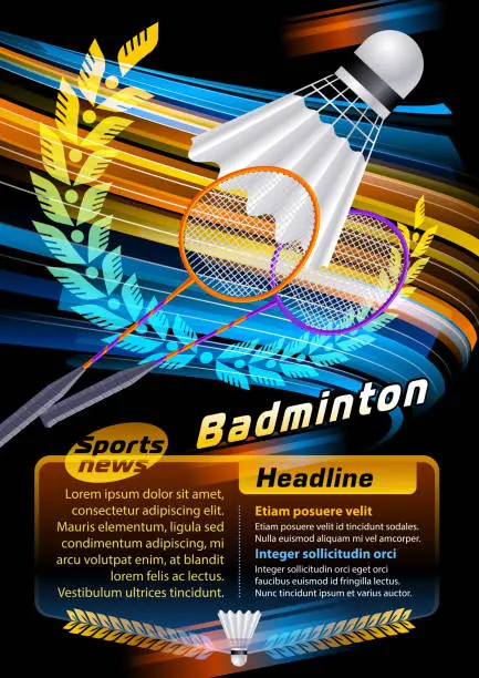 Vector illustration of Badminton
