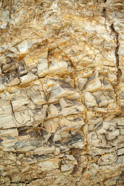 istock Rough clay rock and dirt under ground texture, Earth brown dry mud pattern background vertical 1213653702
